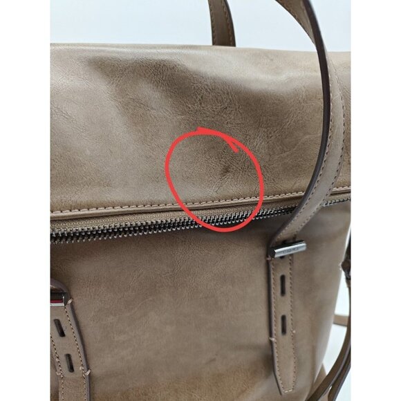 Calvin Klein Aurora Faux Leather Convertible Tote Backpack- Brown/taupe main image 8